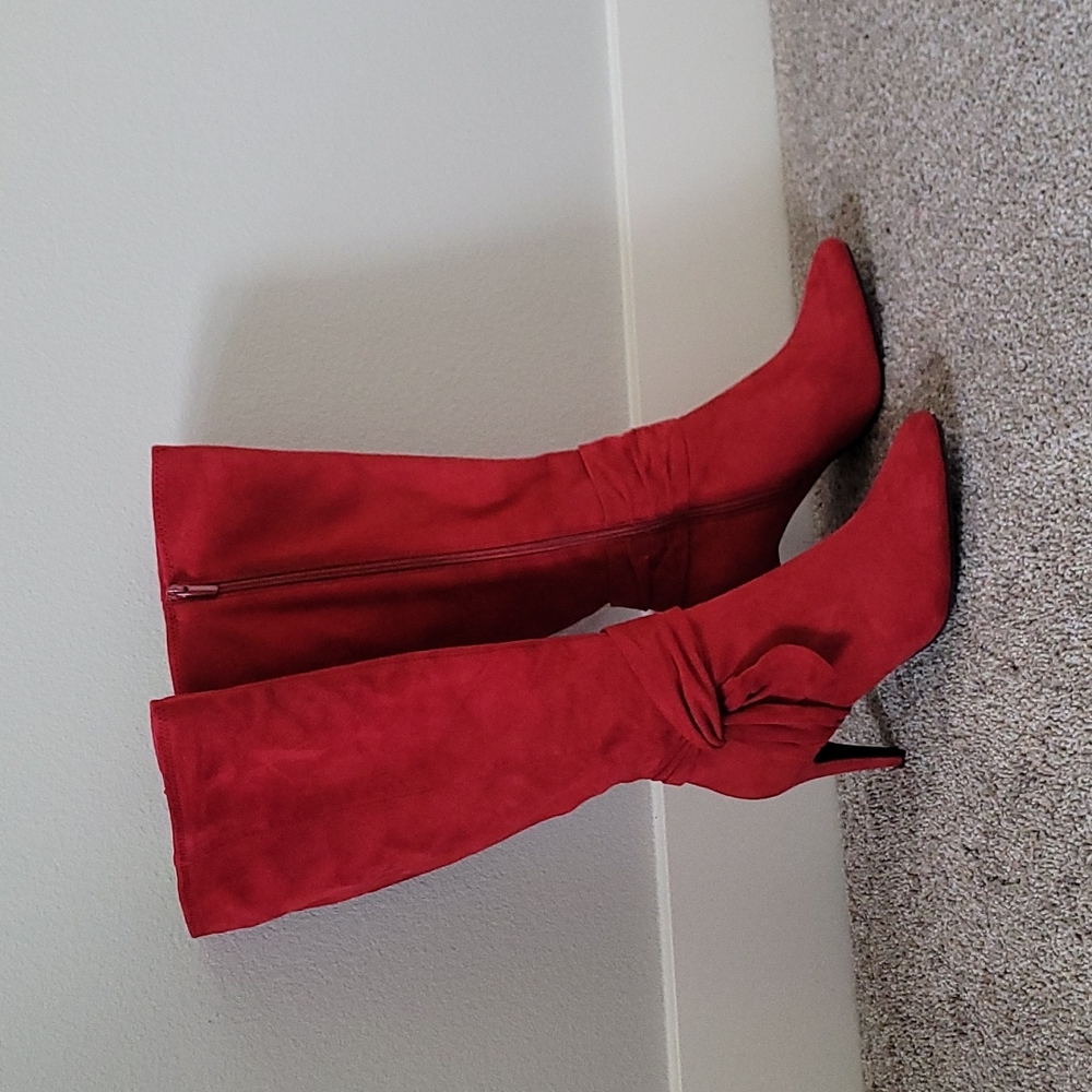 Red High Heeled Boots